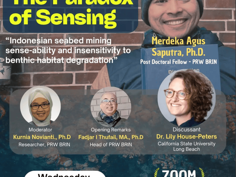The Paradox of Sensing paper presentation by Dr. Saputra w/ discussant Dr. House-Peters. Jul 29,&nbsp;2026
